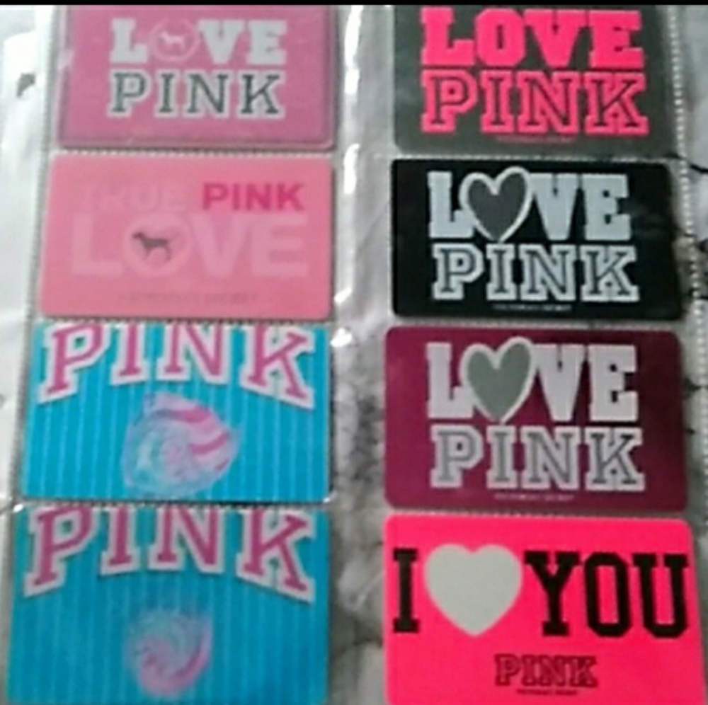 8 Vs pink gift cards